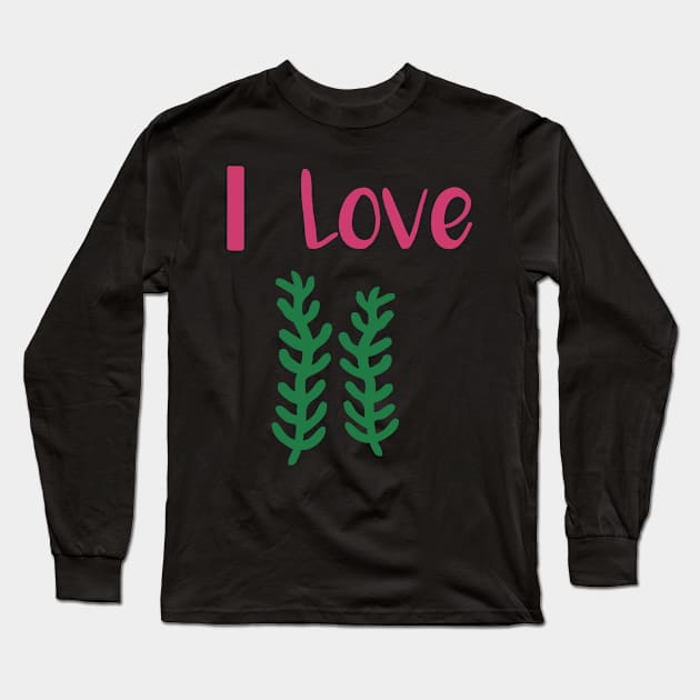 I love algae | Alga tang kelp botany Long Sleeve T-Shirt by skaterly